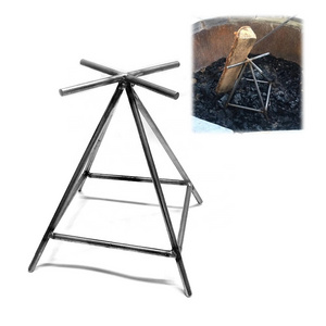 Outdoor Portable Fire Pit Grate Metal Drable Fire Ring Iron Camping Bonfire Fire Pit Grate