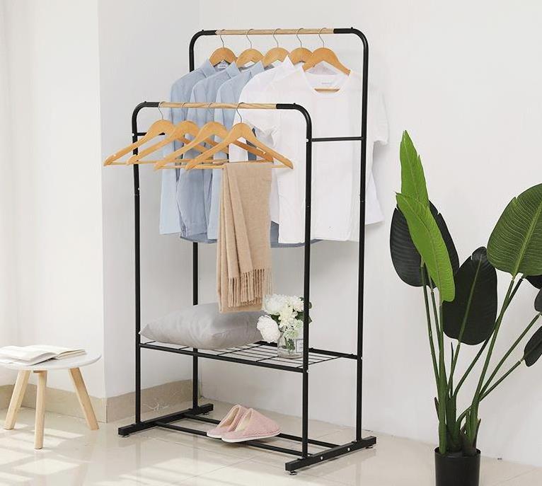 Garment Clothes Rack Hang Clothes Rack Small Clothes Rack Raw Steel 2 Pcs in a Box Black White or as Your Requirement 10-40 Inch