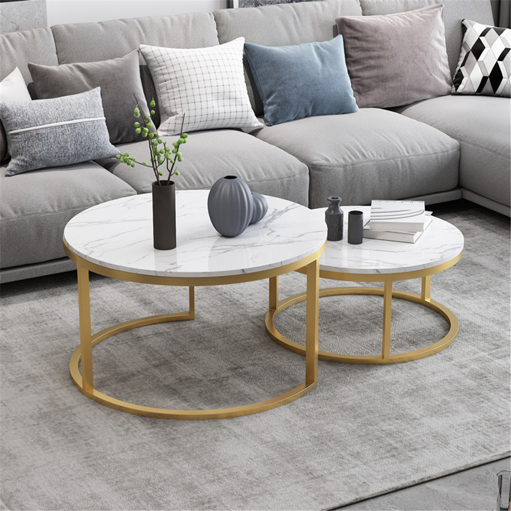 Metal Gold Round Coffee Table Durable Table Base Stainless Steel Living Room Furniture Modern High Quality