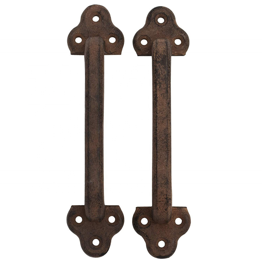 Wrought Iron Rustic Cast Iron Gate Door Handle Pull Retro Metal Furniture Handle