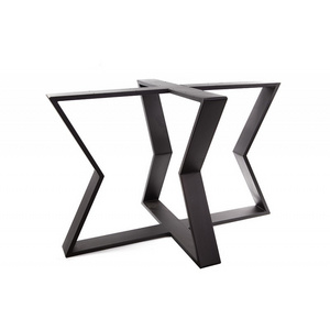 Black Metal Iron Office Base For Table Coffee Dining Tulip Crank Letter Cast Iron Table Legs