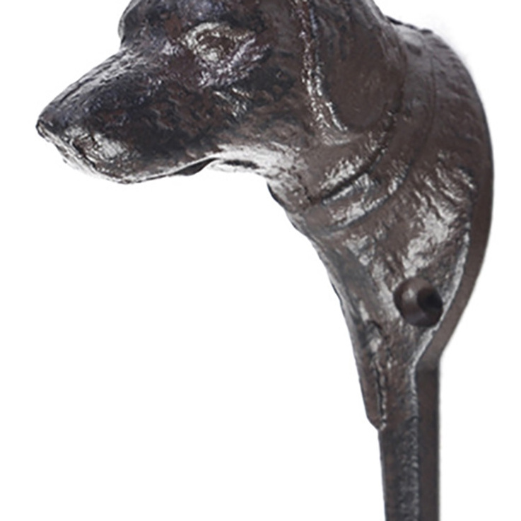 Wall-Mounted Hook Decoration Cast Iron Wall Hook Animal Dog Head Shape Coat Hat Bag Hanger Hook