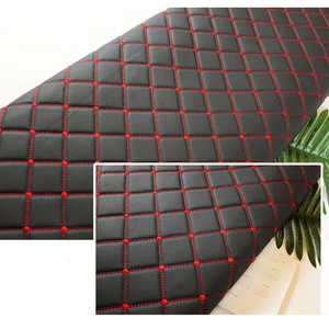 Leather with Embroidery for Car Seat Cover Sponge Foam Quilted Materials Hot Sale Pvc Car Upholstery Woven Durable Recycle