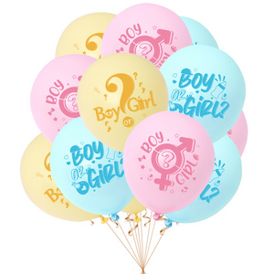 Dropshipping 12 Inch Baby Girl Or Boy Black Latex Balloon Baby Shower Party Decoration Gender Reveal Balloon