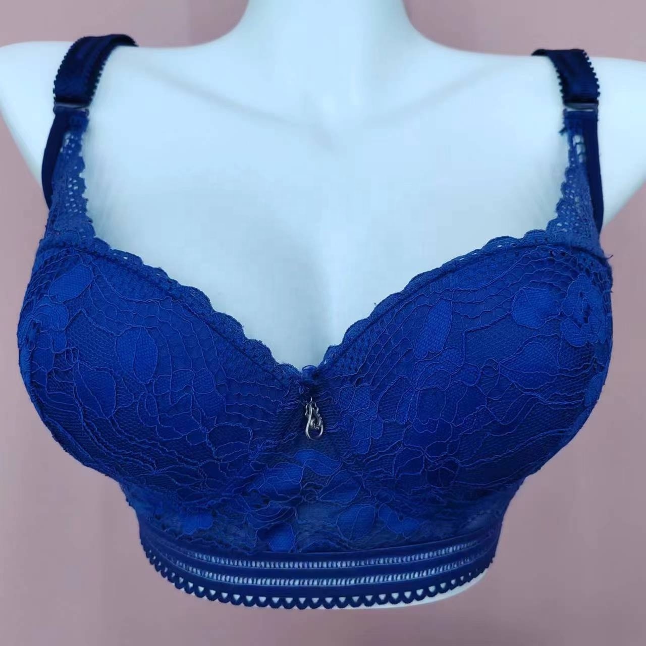 Custom Wholesale Everyday Comfortable Push Up High Quality Big Cup Floral Mesh Lace Elegant Women Jewelry bra