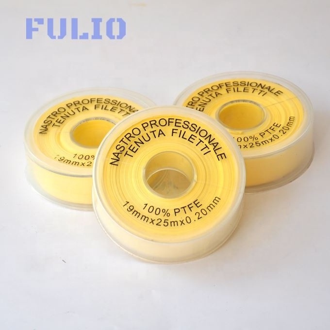 yellow  tape pipeline pipe tape logo Customers Required PTFE thread seal tape machine natural gas