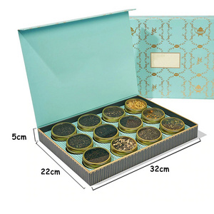 Custom Metal Tea Canister With Lid Packaging Tea Box Set Gift Box with Tea Tin Box