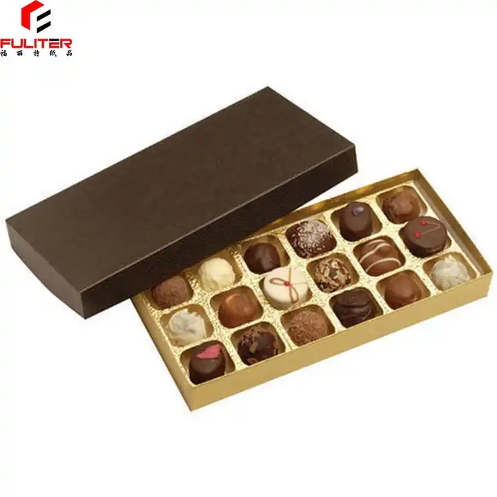 Custom Cardboard Truffles Chocolate Strawberry Boxes Sweet Candy Chocolate Packaging Box