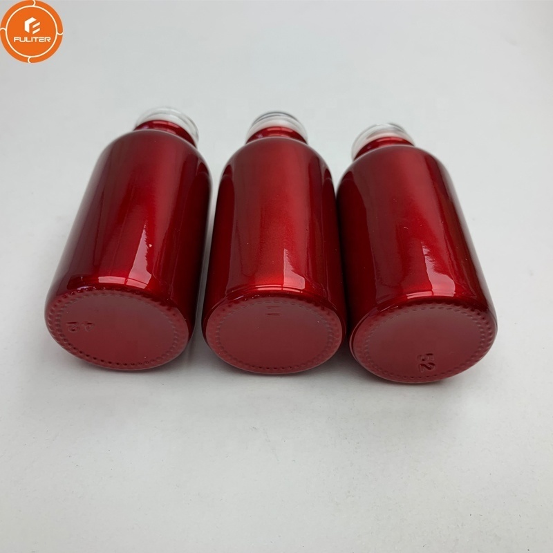 30ml Luxury Red Boston Round Glass Essential Oil Spray Dropper Cartridge Bottle Without Caps