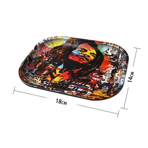 Wholesale Smoking Accessories Custom Metal Tobacco Cigarette Rolling Tray