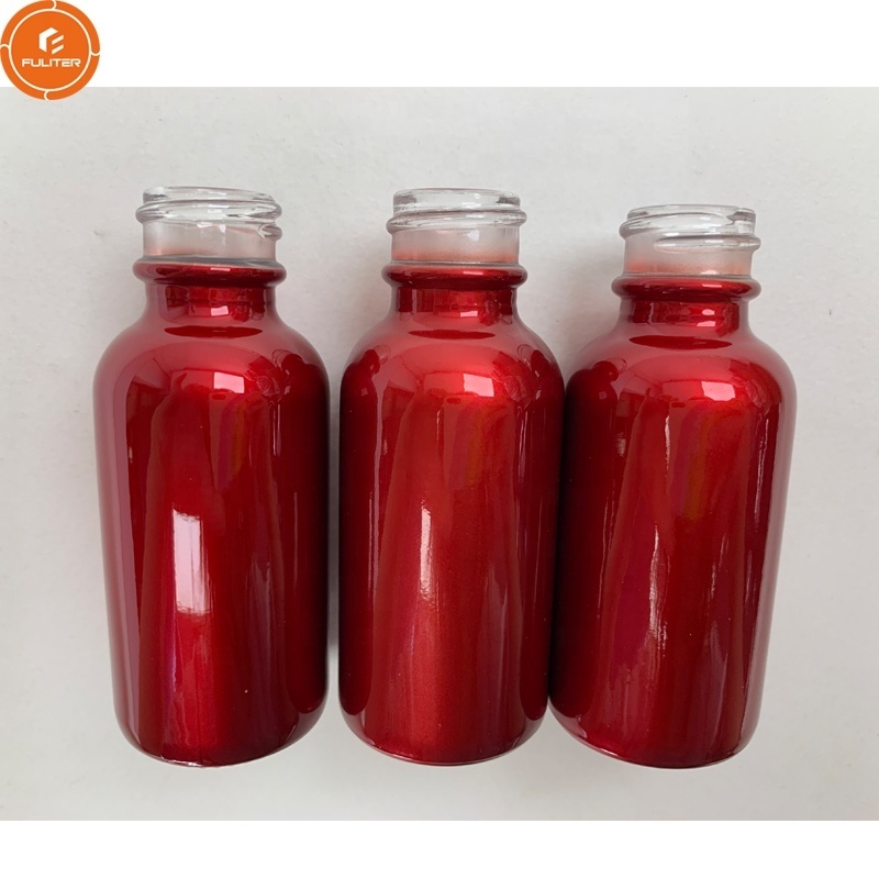 30ml Luxury Red Boston Round Glass Essential Oil Spray Dropper Cartridge Bottle Without Caps