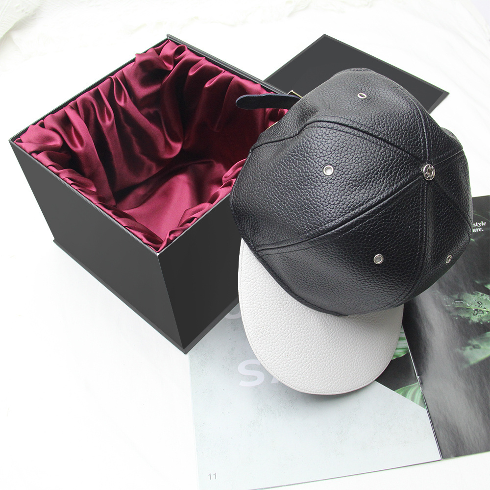 Custom Baseball Hat Packaging In Glossy  Magntic Cap Box Snapback Hat Packaging Box