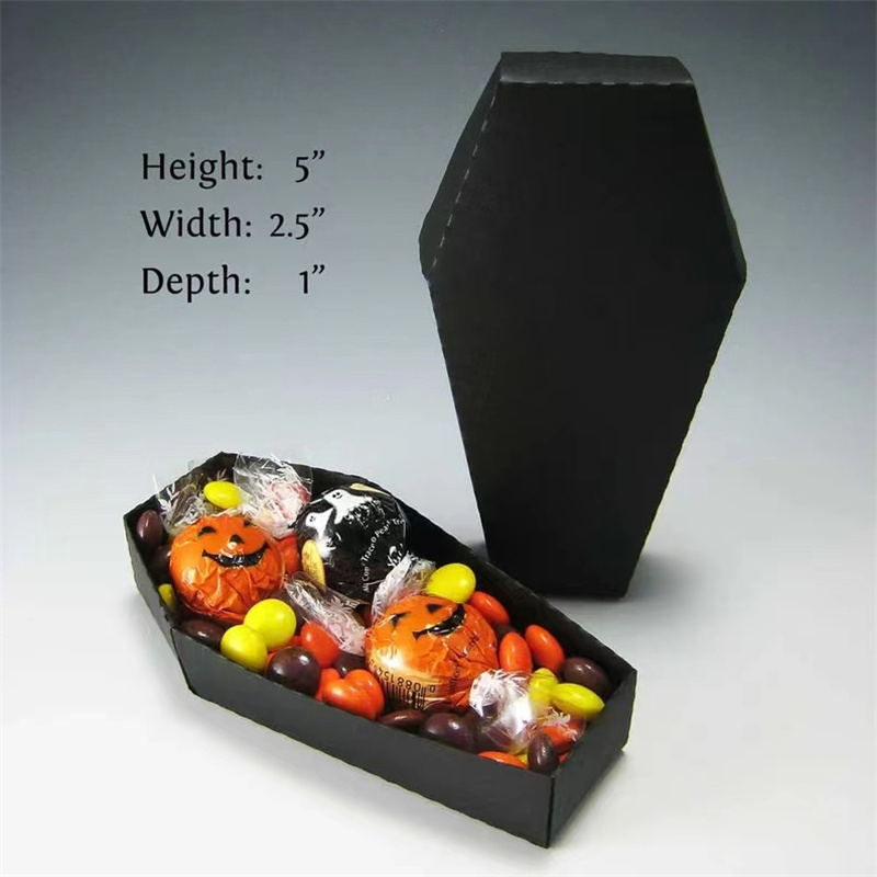 Custom Printed Creative  Halloween Gift Candy Box Novelty Shaped Cardboard Gift Coffin Box