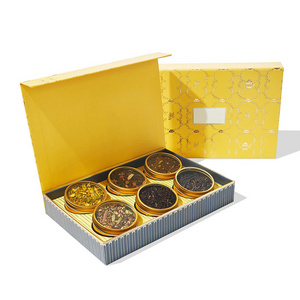 Special Custom High-end Luxury design 6 compartments Milk Tea presentation bag paper Gift Set Tea Packaging Box