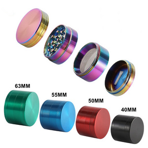 40mm 50mm 60mm Industrial Custom Mini 4 Layer Hand Spice Smoke Herb Grinder