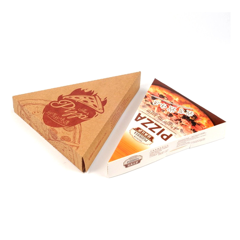 Quality China Wholesale Take Away Pizza Triangular Sandwich Box Custom Pizza Packaging Paper Box With Window