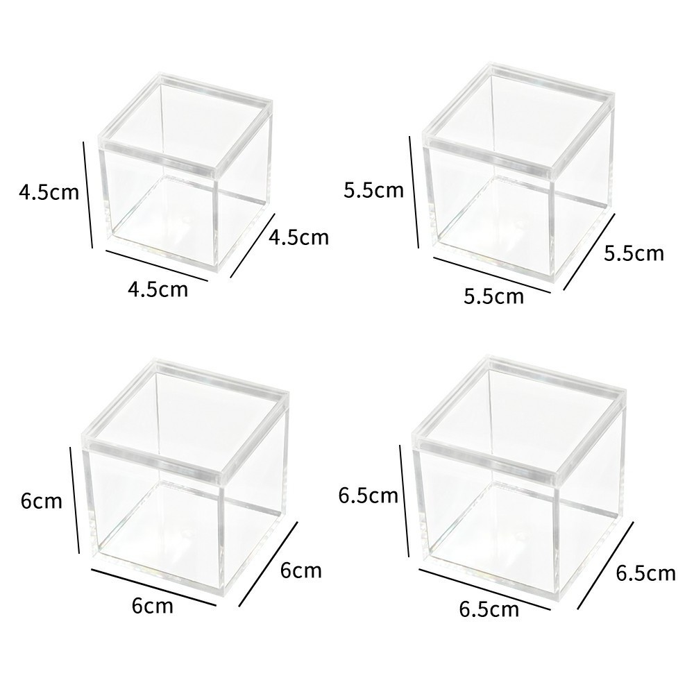 2x2x2inch Square Clear Acrylic Storage Cube Small Candy Favor Box For Shop