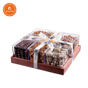 Wholesale Recycle Decorative Fancy Paper Dry Fruits Dates Nuts Ribbon Display Storage Gift Box