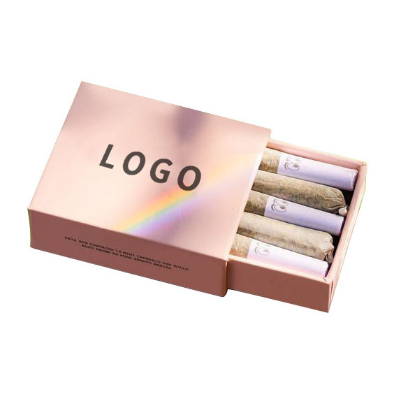 Custom Pre Rolling Pre-Rolled Packaging For 5 PCS Push Pull Cigarettes box