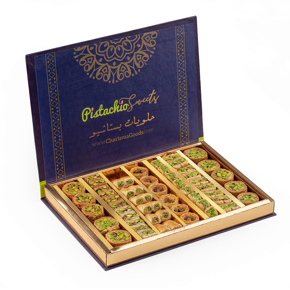 Premium Baklava Assorted Sweet Dessert Baklava Dates Gift Box Disposable Custom Ramadan Pastry Packaging