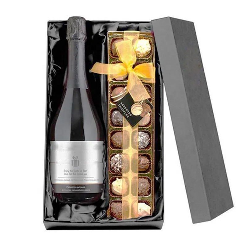 Custom Luxury Folding Wine Gift Paper Packaging Chocolate Bar Champagne wine box