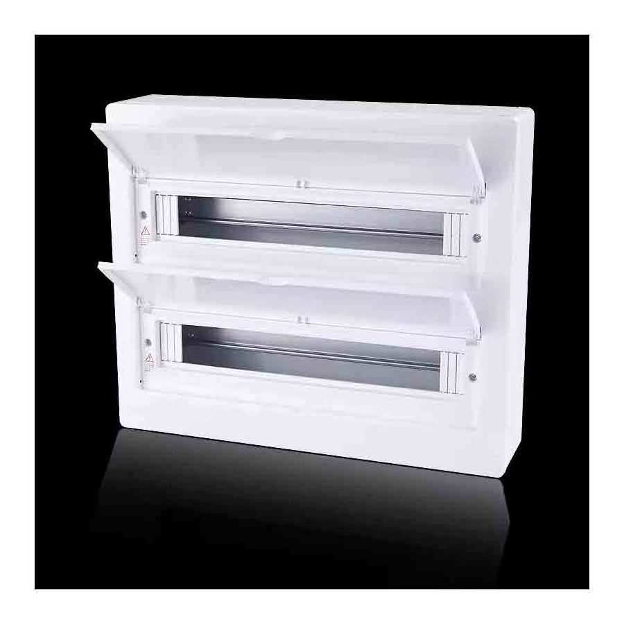 Surface Mounted Electrical Distribution Board 40Way Plastic Consumer Unit Main Switch Board Box