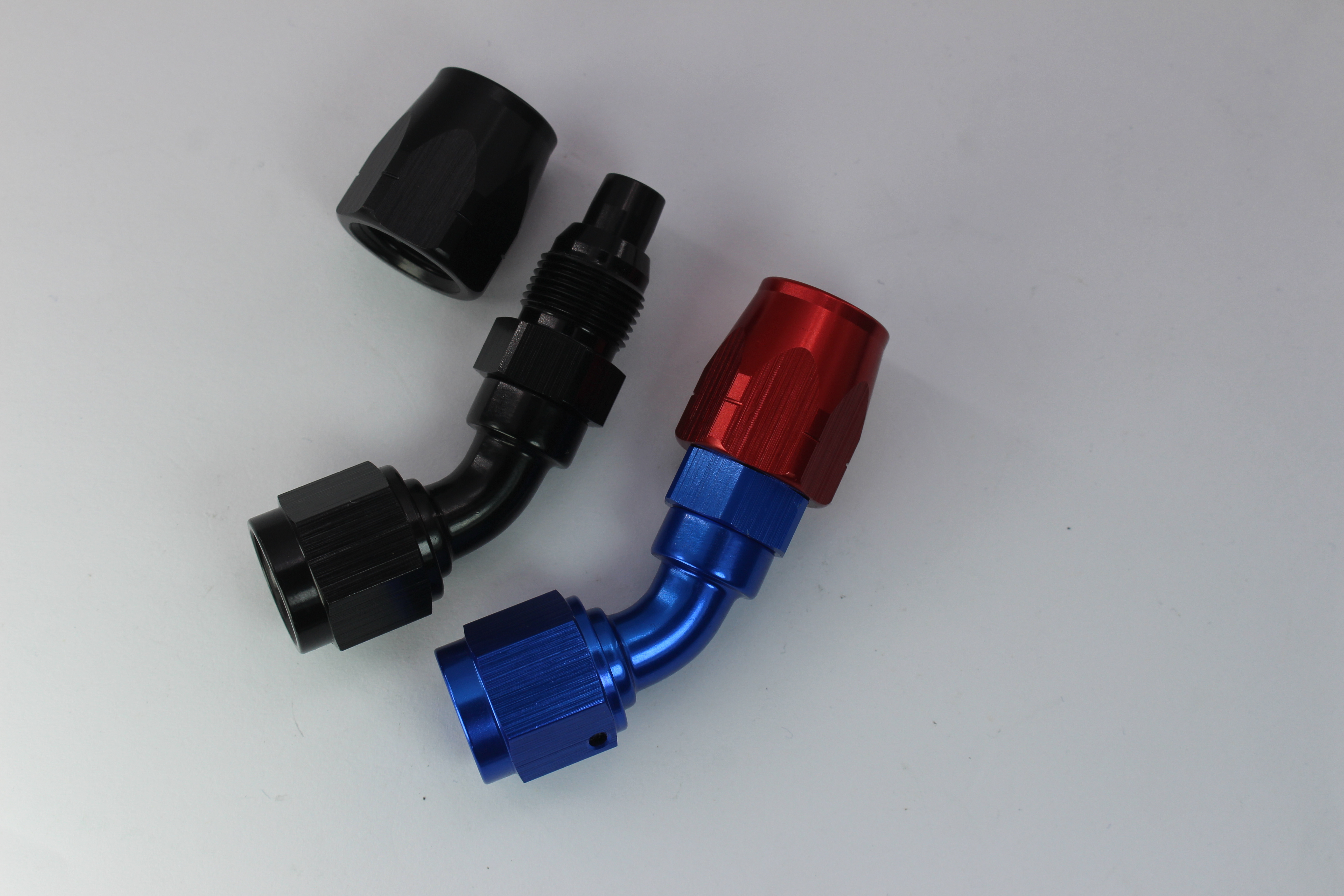 For vehicle modification Aluminum Alloy  30/45/ 60/90 degree full flow double swivel hose end