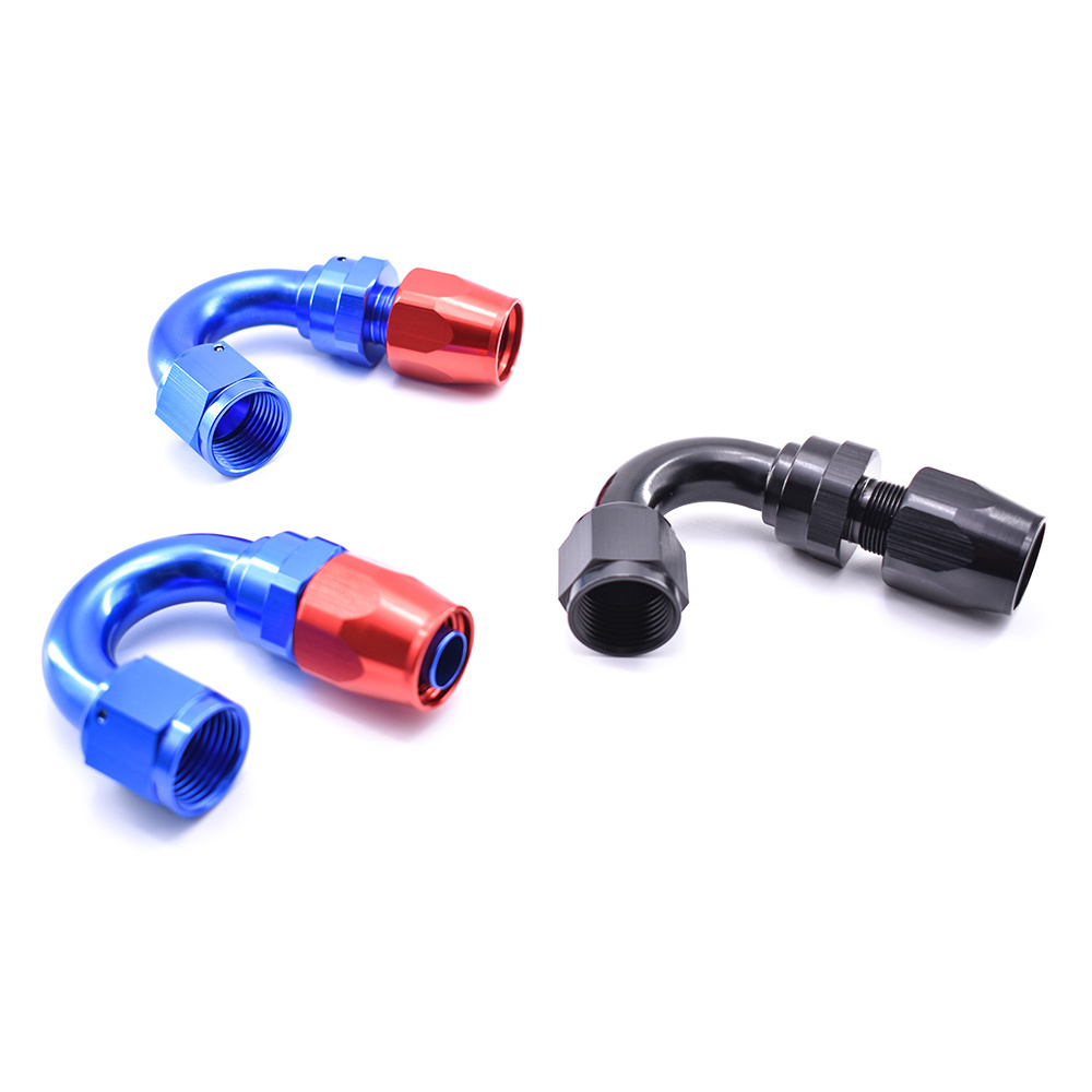 For vehicle modification Aluminum Alloy  30/45/ 60/90 degree full flow double swivel hose end