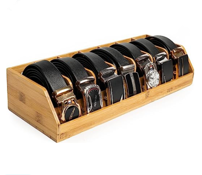 Bamboo Storage Belt storage organizer Belt organizer