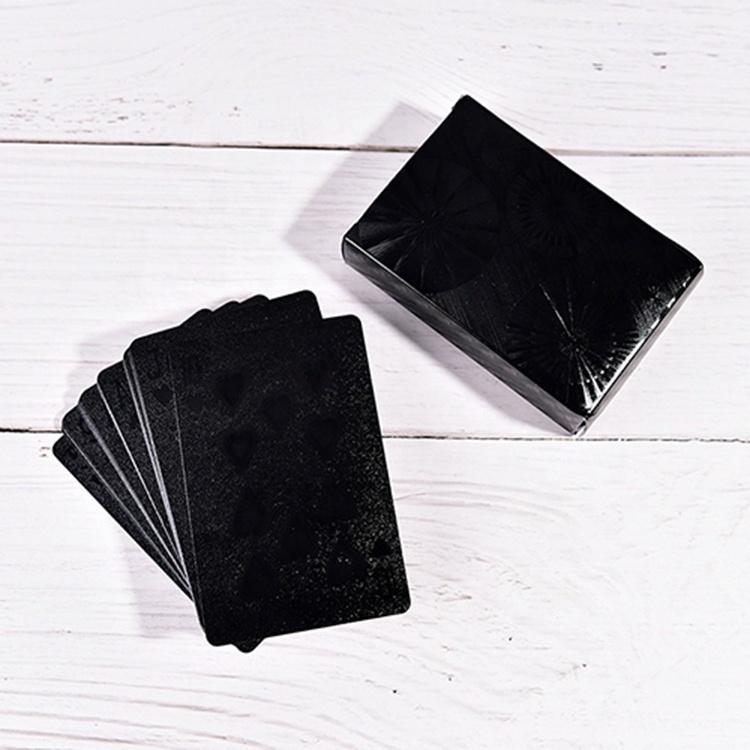 Custom Logo Printing Poker Magic Cardistry Deck Adult Printed Design Black Paper Sublimation Playing Cards