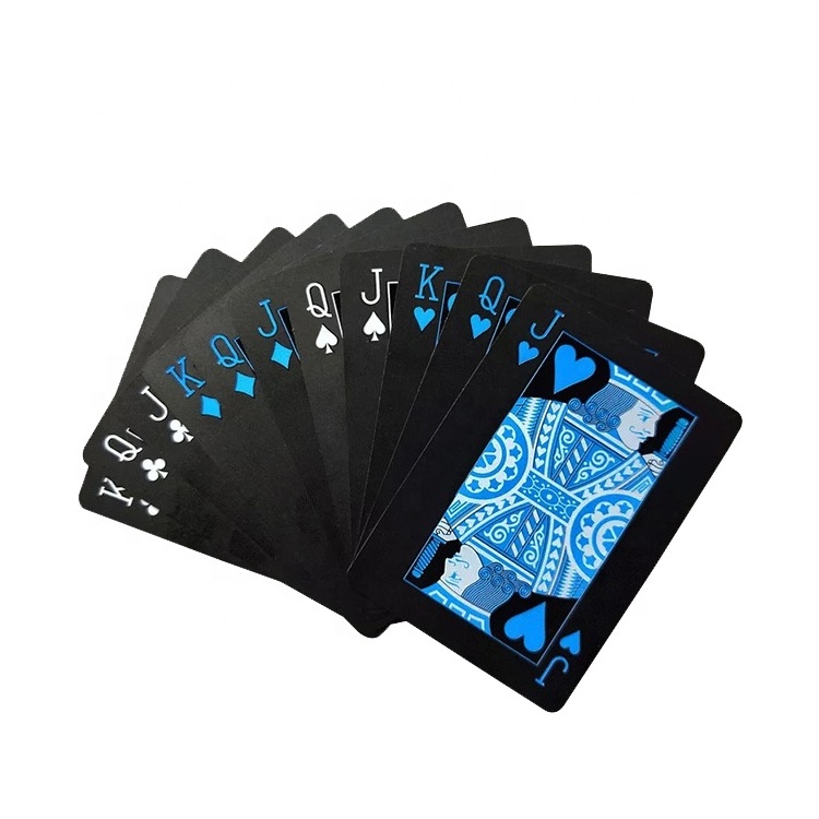 PMS Matte Black Adult Bridge Playing Cards Set Print Each One with Paper Box or Plastic Customized Printing Normal Poker Plastic