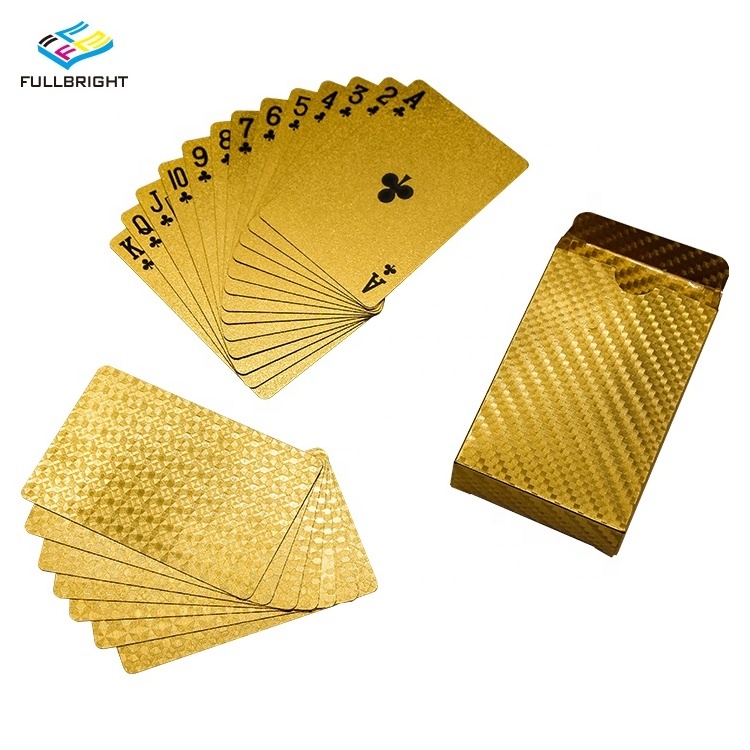 Luxury Gold Foil Custom Waterproof Casino Poker Cards Miniature Playing Cards