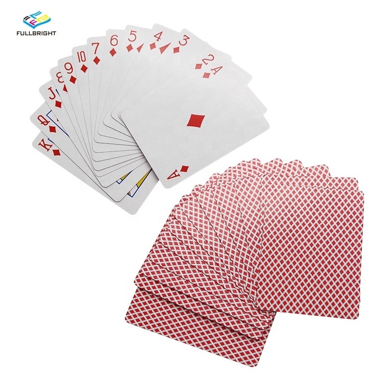 Game Playing Cards Manufacturer Gloss Red Big Playing Cards in Bulk