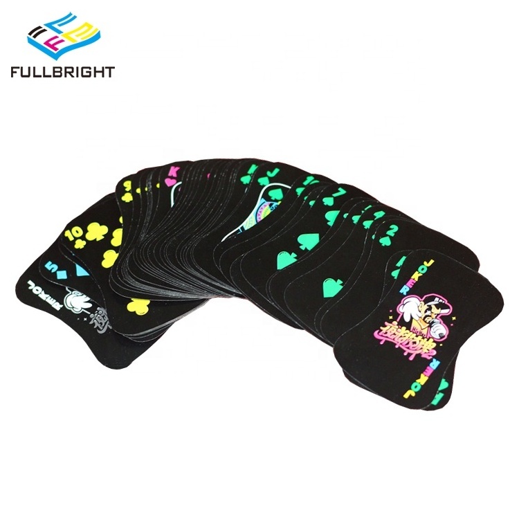 High Quality Manufactured Game Card Luminous Noctilucent Light Glow in Dark Cards Custom Fluorescent Playing Cards