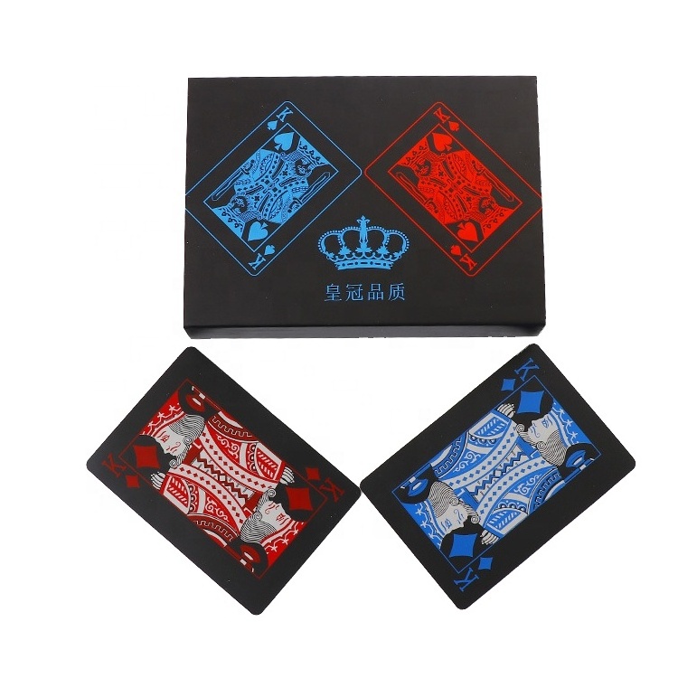 PMS Matte Black Adult Bridge Playing Cards Set Print Each One with Paper Box or Plastic Customized Printing Normal Poker Plastic