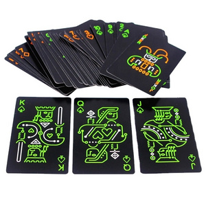 High Quality Manufactured Game Card Luminous Noctilucent Light Glow in Dark Cards Custom Fluorescent Playing Cards