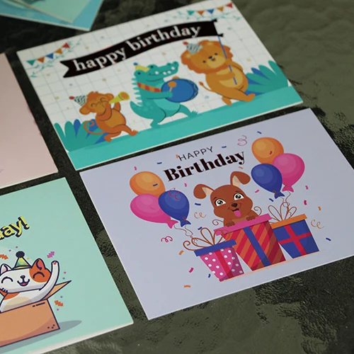 Wholesale custom cute greeting cards for kids's birthday