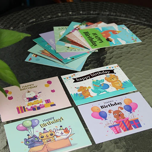 Wholesale custom cute greeting cards for kids's birthday