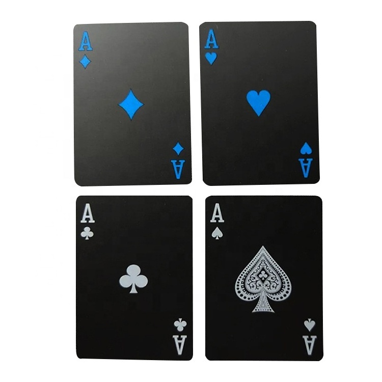 PMS Matte Black Adult Bridge Playing Cards Set Print Each One with Paper Box or Plastic Customized Printing Normal Poker Plastic