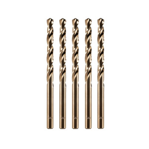 FRYIC 1/2" inch Cobalt Drill Bits(5Pcs), M35 HSS Metal Jobber Length Twist Drill Bit Set for Hard Metal, Stainless Steel