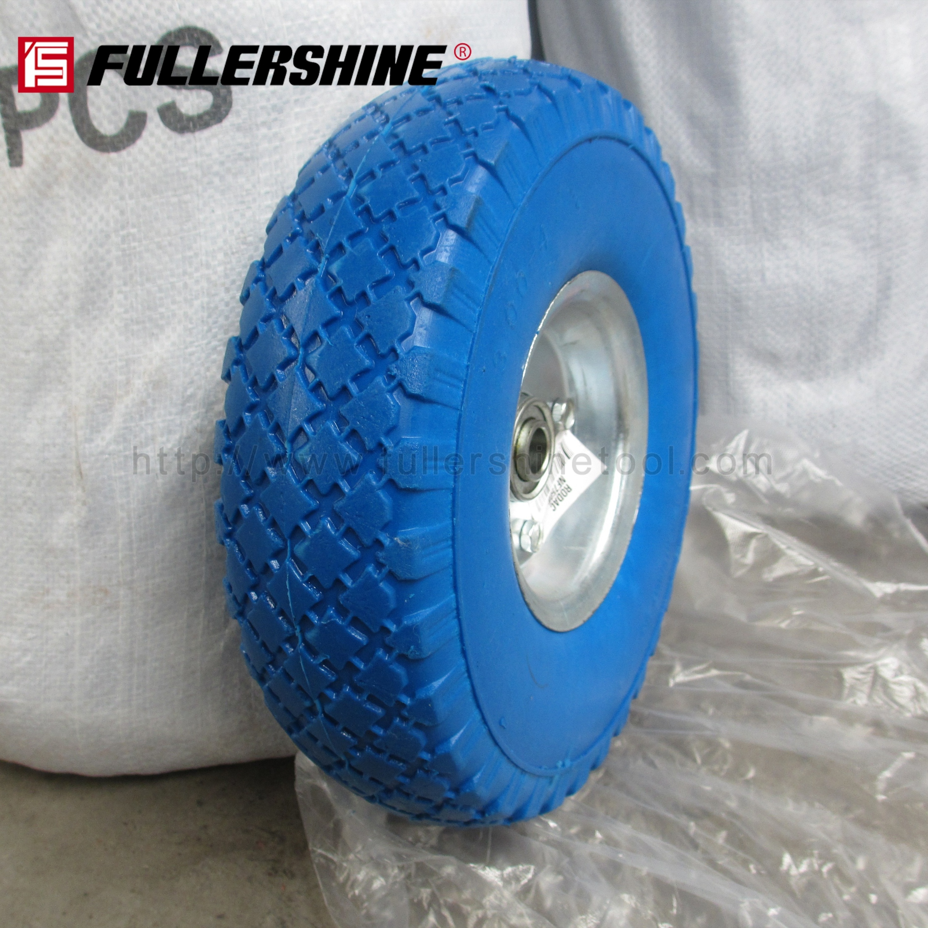 6X2 luggage cart/wheelbarrow/garden trailer tire pu foam wheel for trolley wheelbarrow