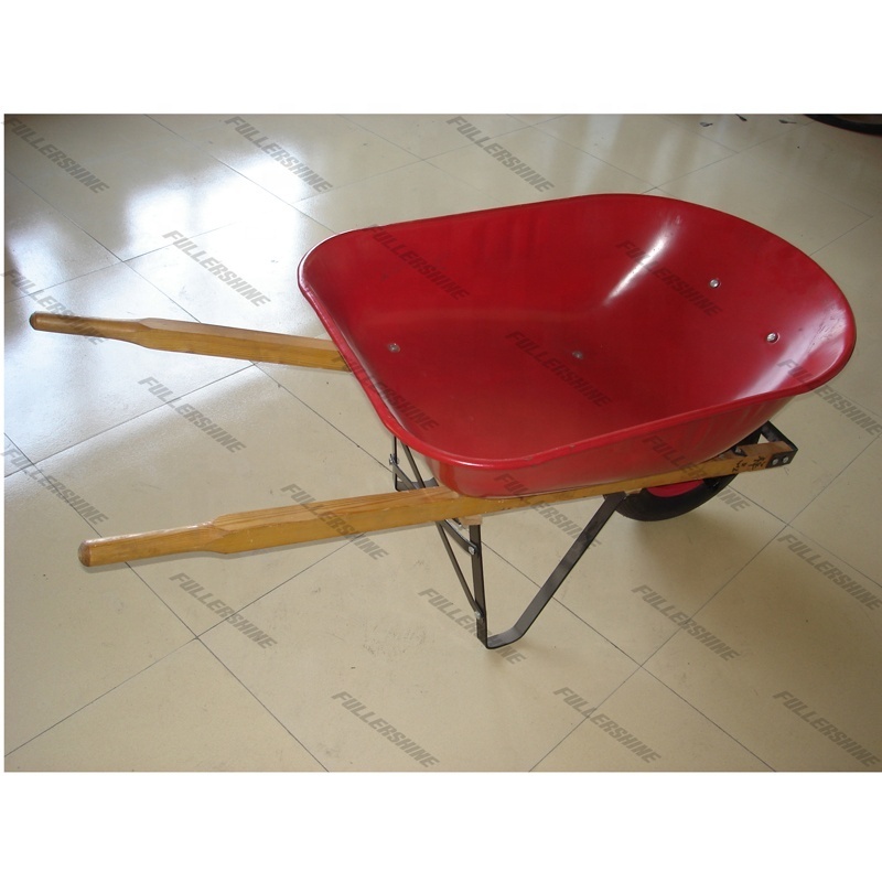 Wooden handle wheelbarrow WH6600 with 97L tray