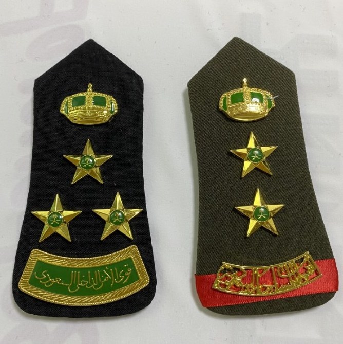 Top Quality Embroidered Shoulder Boards Badge Custom 3D Metal metal Patch Bullion Badges for uniforms Officers Blazer