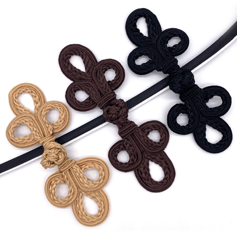 New Style Customized Classic Handmade Garment Accessory Tang Suit Fabric Chinese Knot Frog Buttons