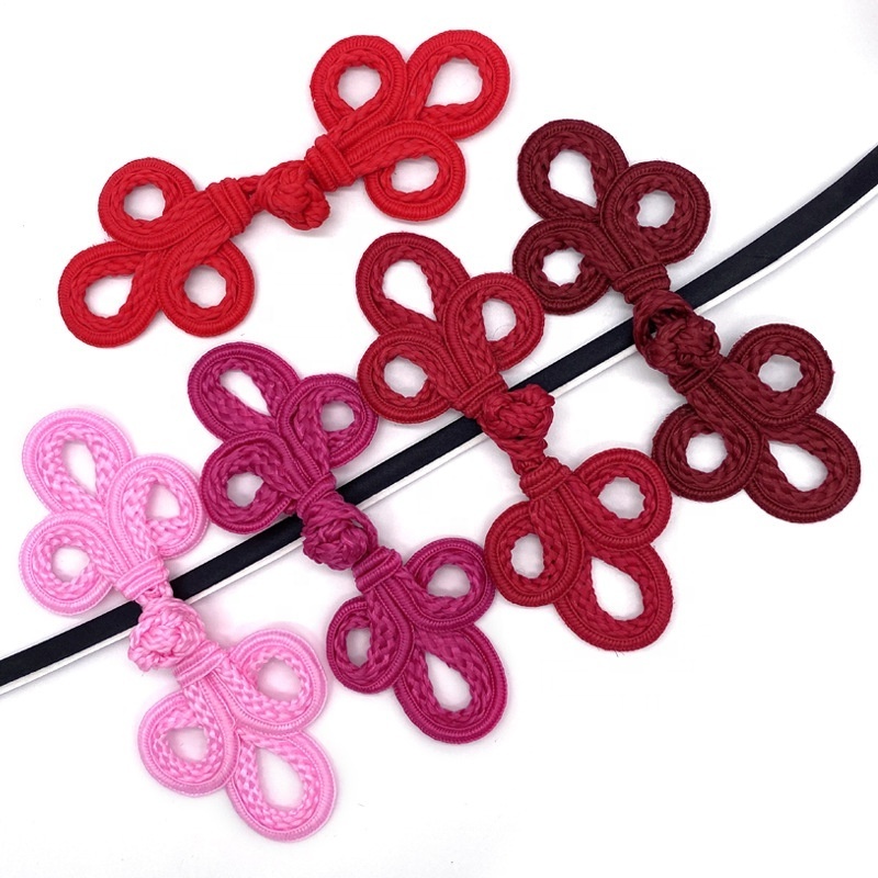 New Style Customized Classic Handmade Garment Accessory Tang Suit Fabric Chinese Knot Frog Buttons