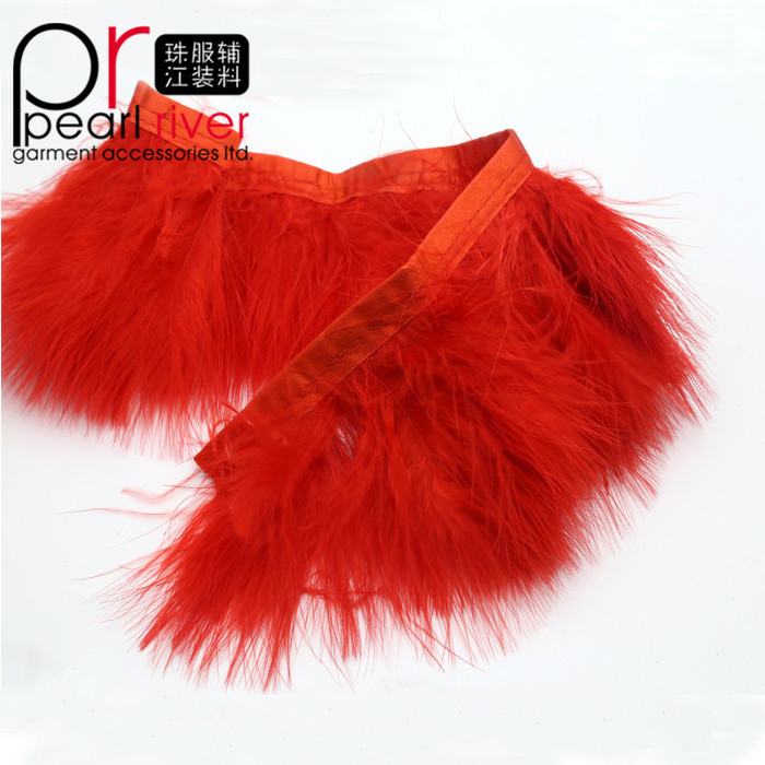 Wholesale Decorative Feather Trimming Artificial Turkey Feather Trimming for Garment Clothing dresses