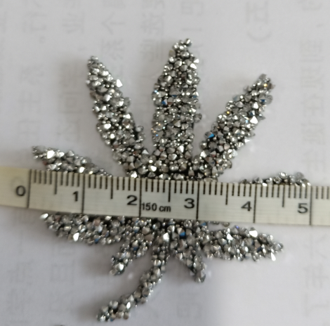 Shining hotfix Leaf Design Glass Crystal Rhinestone Patches