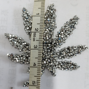 Shining hotfix Leaf Design Glass Crystal Rhinestone Patches