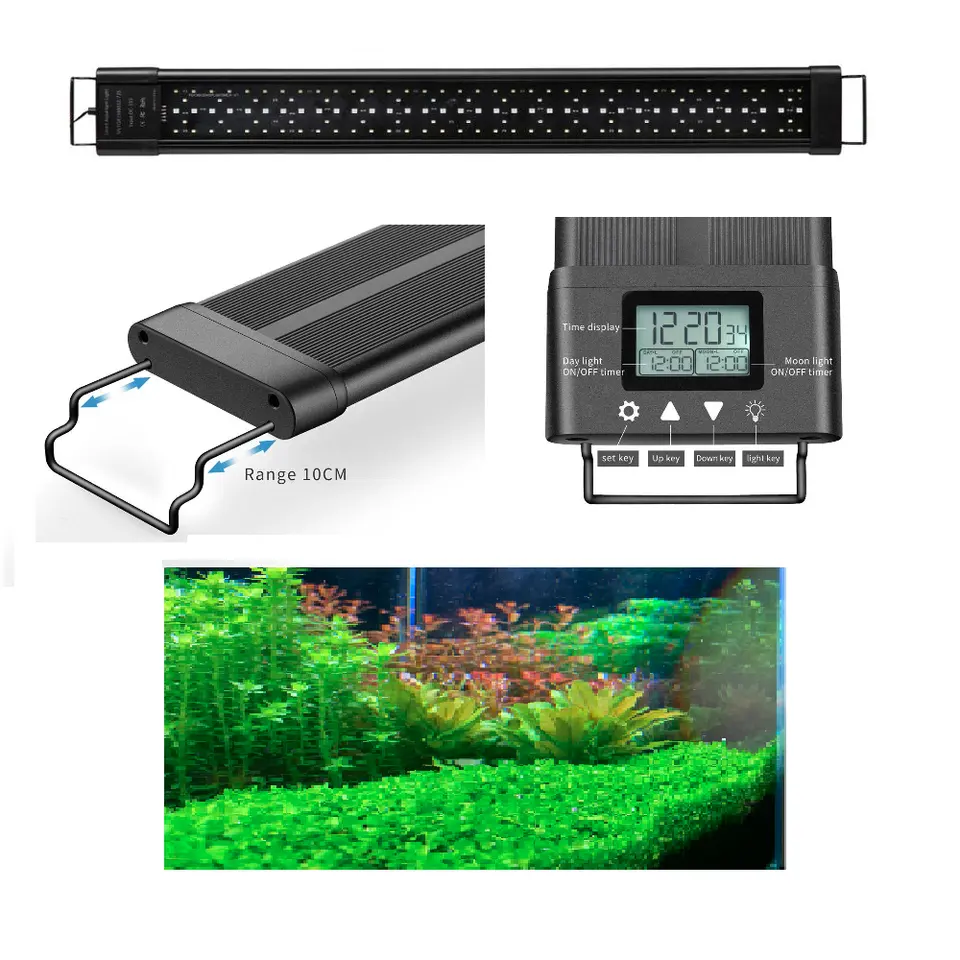 Fullgain Factory DIY 24/7 LED Aquariums Accessories 8 Colors Plant Lamp Aquarium Lamp Sunset Dawn Aquarium Light