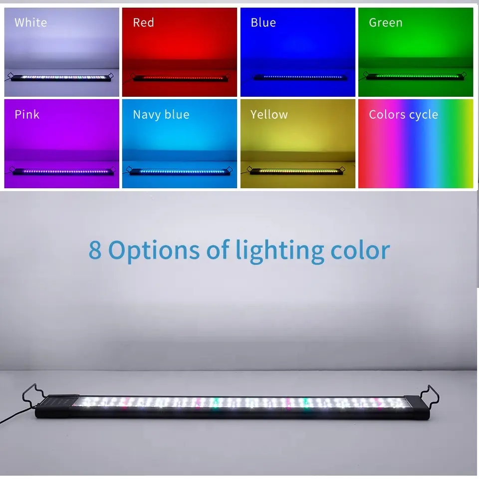 Fullgain Factory DIY 24/7 LED Aquarium Light 8 Colors Aquarium Light Lenses Sunrise and Sunset Aquarium LED Light